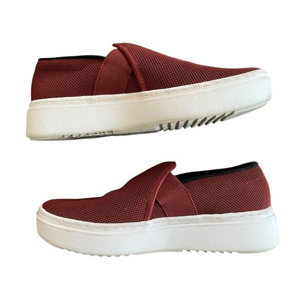 EILEEN FISHER Pep Women's Size 6.5 Serrano Red Comfort Slip-On Platform Sneakers - Picture 6 of 8